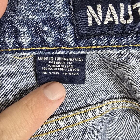 Vintage Nautica Mens Baggy Carpenters Jeans 42x29 Skater Hip Hop Y2K Grunge - Picture 13 of 16